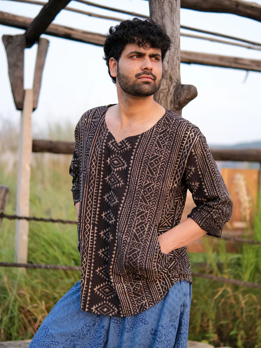 Ajanta Tribal Block Print Cotton Kurta